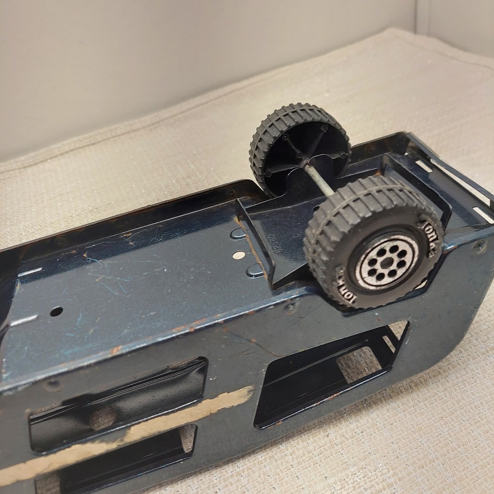 Vintage Tonka Pressed Steel Otto's Transport Car Hauler Trailer Blue 13 Inch - Picture 9 of 12